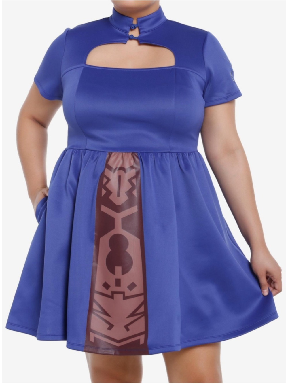 NWT Her Universe Star Wars Asajj Ventress Skater Dress Blue Cutout Plus Size 2